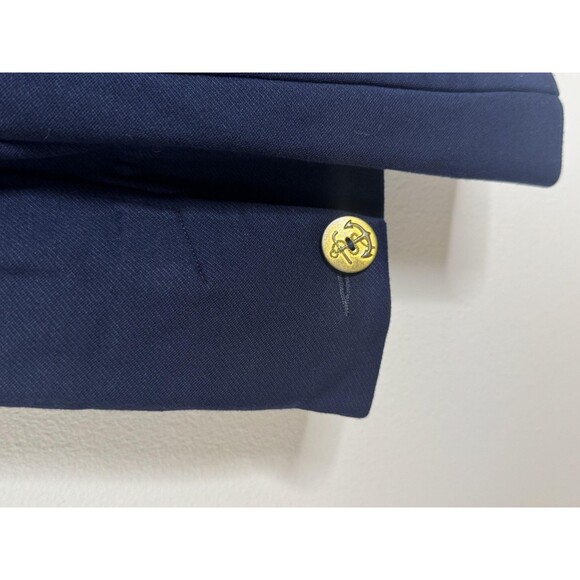 cabi Blazer Womens 8 Navy Double Breasted Gold Button Nautical Stretch 5150 - Picture 11 of 12